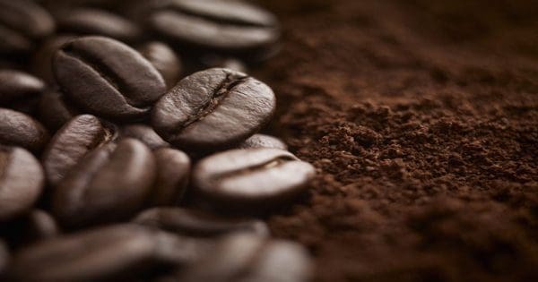 blog picture of coffee beans and grounds