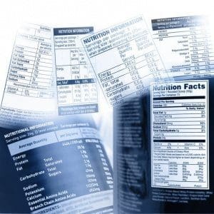 nutrition labels M