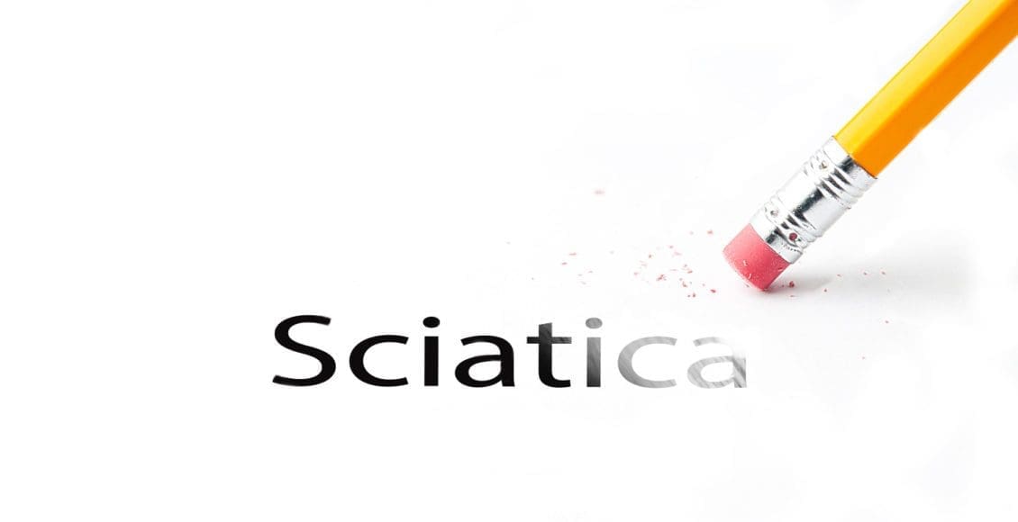 pencil erasing the word sciatica