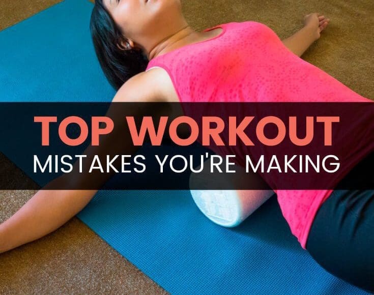 lady on floor mat working out