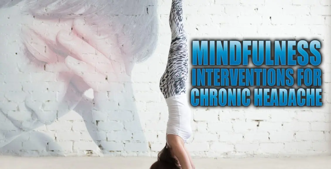 Image of a woman stretching over a faded image of another woman with chronic headache.